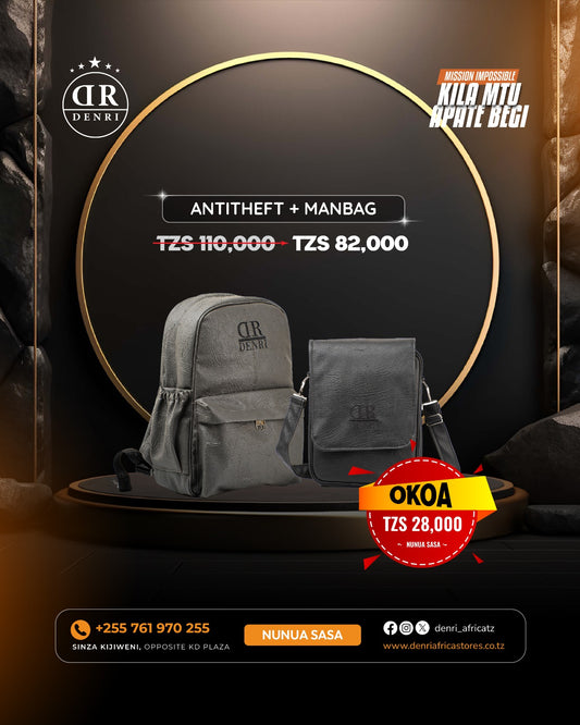 Antitheft Backpack + Man Bag
