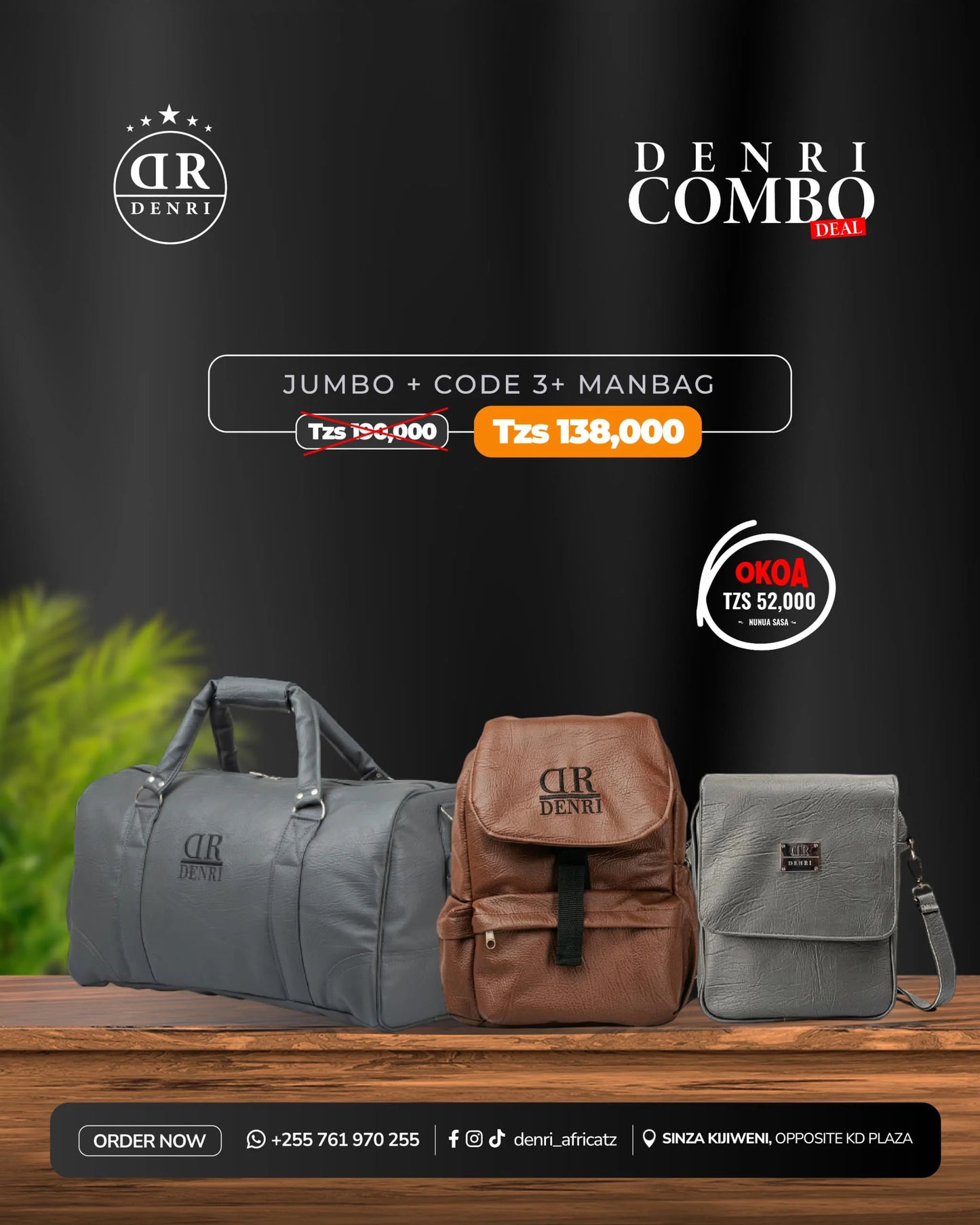 Jumbo Travel + Laptop Backpack + Man Bag