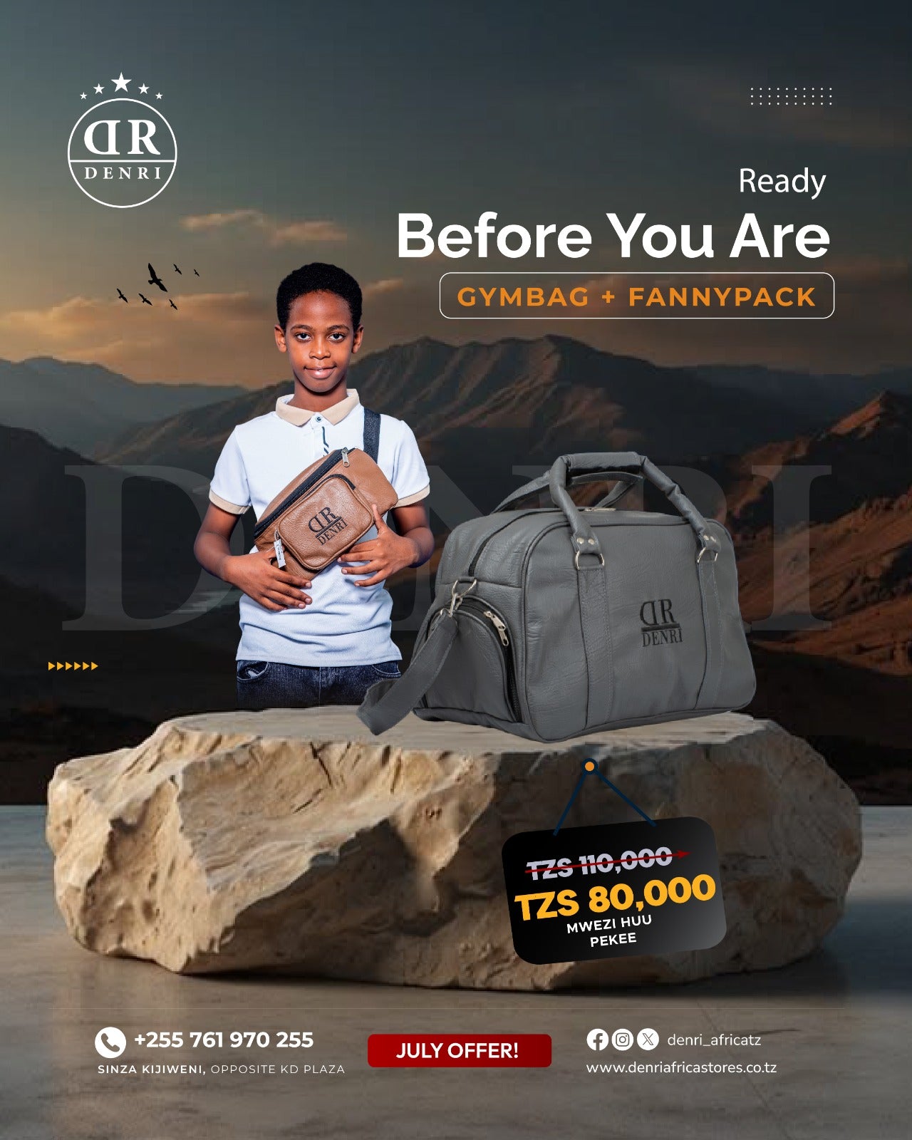 Denri Gym Bag + Fanny Pack