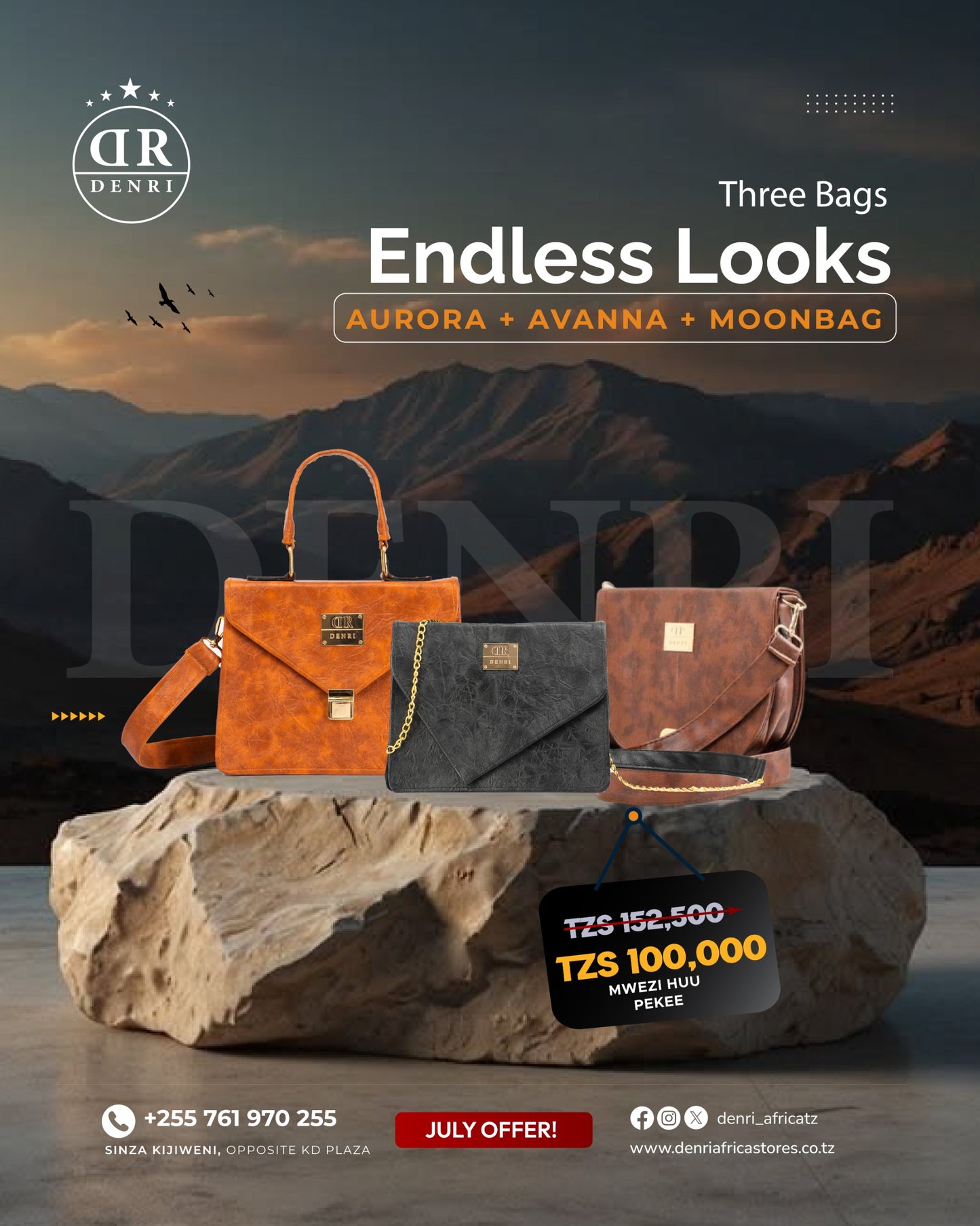 Denri Aurora + Avana + Moon Bag