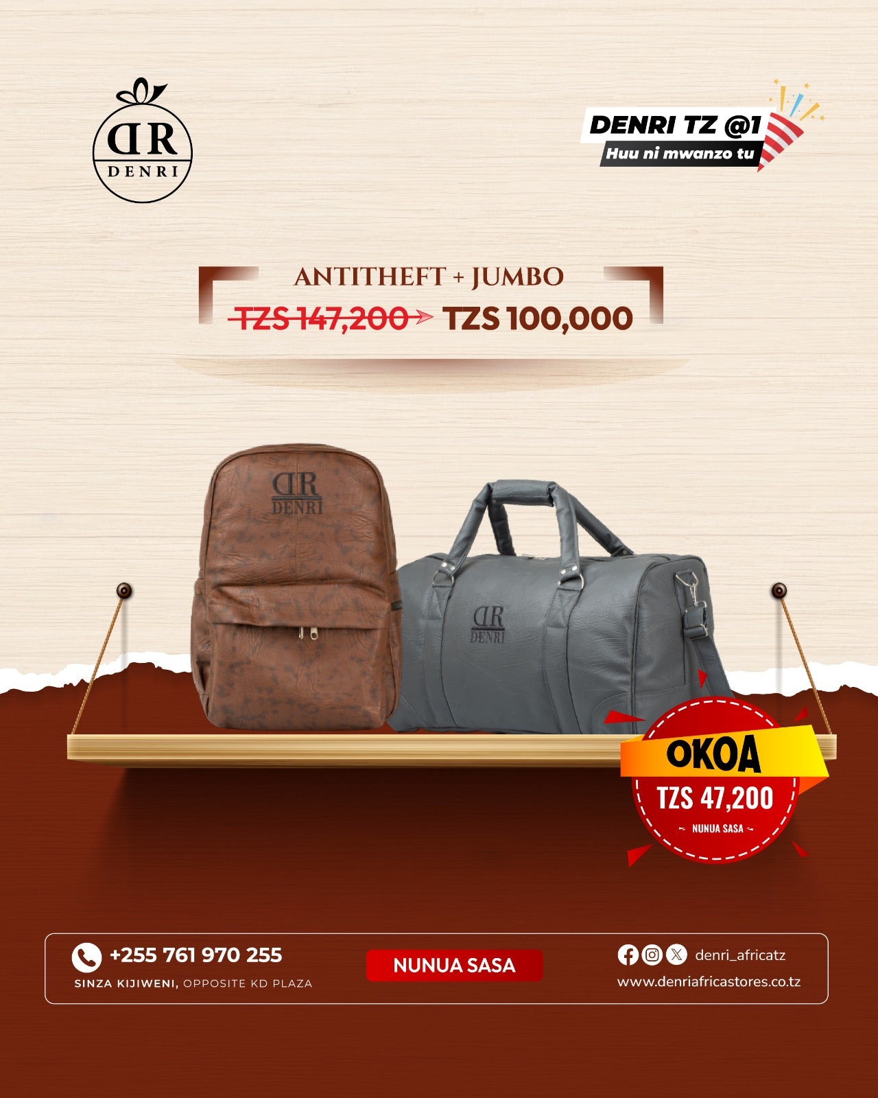Antitheft Backpack + Jumbo Travel