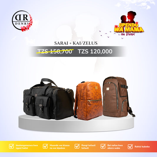 Sarai Travel + Kai or Zelus Backpack
