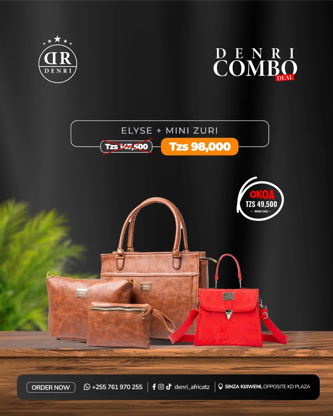 Elyse Handbag + Mini Zuri Handbag
