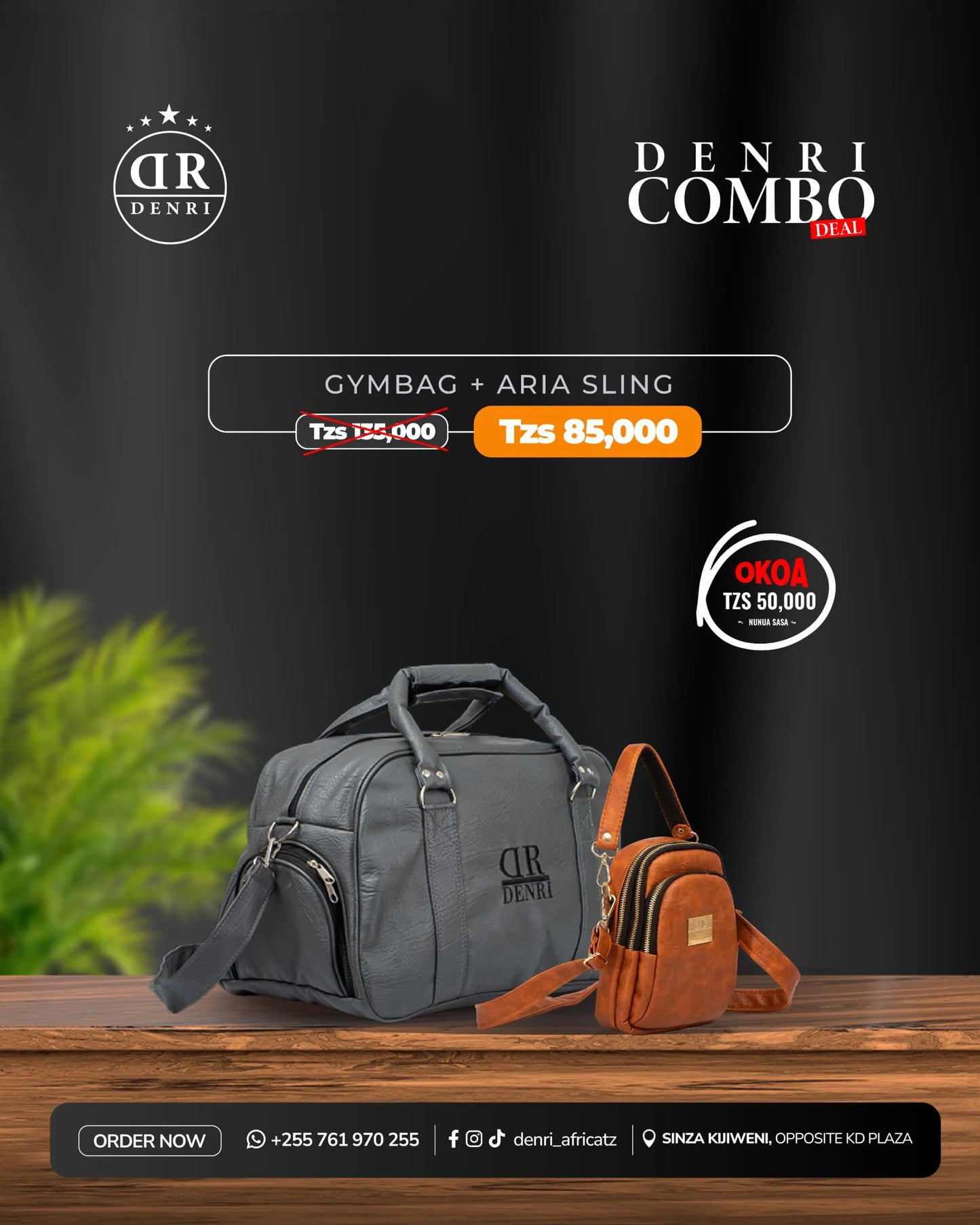Gym Bag + Aria Sling Bag
