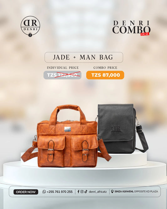 Jade Briefcase + Man Bag