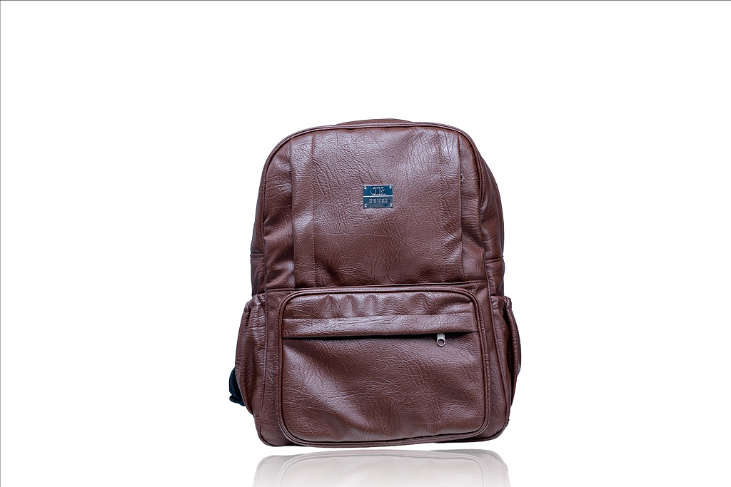 Denri Africa's Prime Men's Brown Laptop Backpack with side pockets