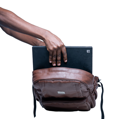Denri Africa's Prime Men's Brown Laptop Backpack 