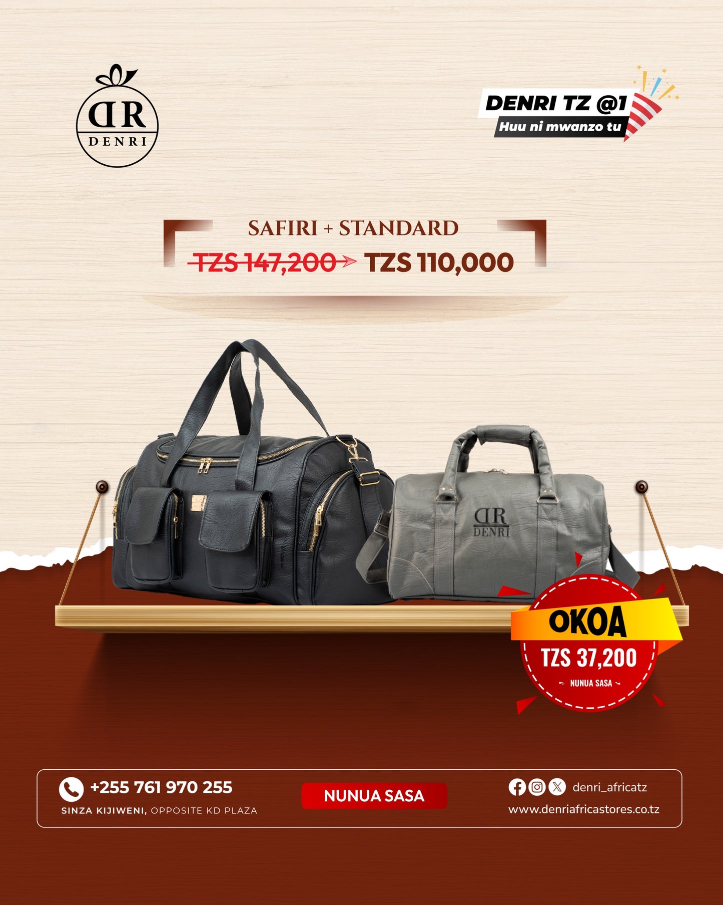 Safiri Travel Bag + Standard Travel Bag