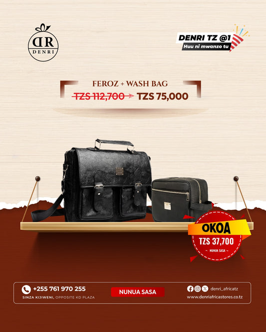 Feroz Briefcase + Washbag