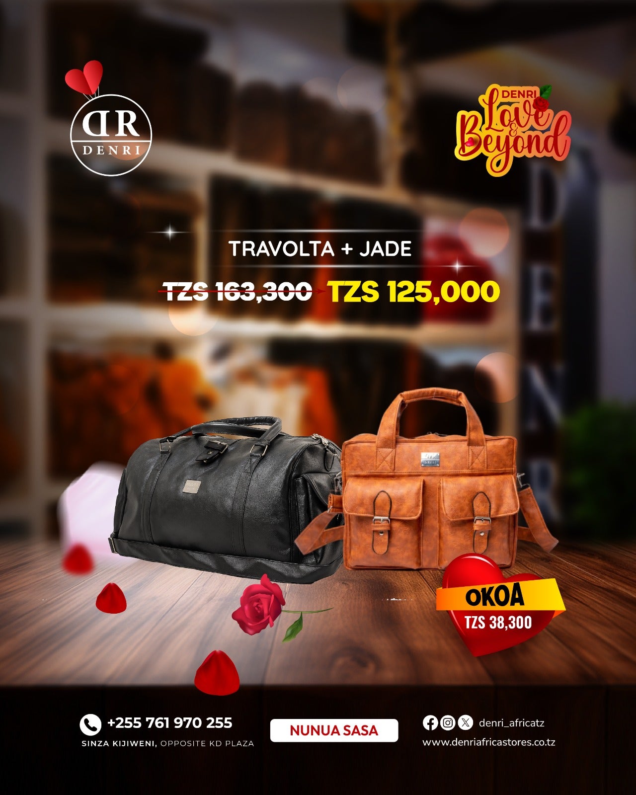 Travolta Travel Bag + Jade Messenger Bag